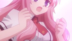 Anime pink hair long hair school uniforms baka to test to 