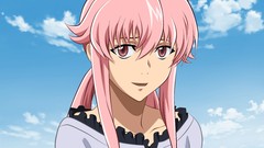 Anime pink hair pink eyes anime girls mirai nikki gasai yuno
