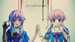 Anime pink hair pink eyes anime girls mirai nikki gasai yuno