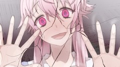 Anime pink hair pink eyes anime girls mirai nikki gasai yuno