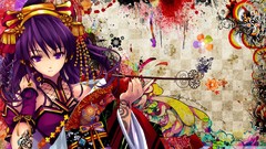 Anime pipes snyp purple hair Japanese clothes Beatmania Hifumi
