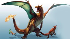 Anime Pokemon artwork charizard fantasy art charmander 