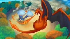 Anime Pokemon charizard blastoise