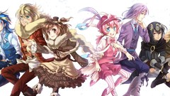 Anime Pokemon male anime girls wink anthropomorphism vaporeon 