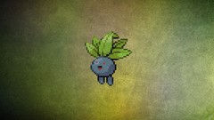 Anime Pokemon minimalistic video games pixel art Oddish