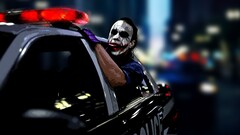 Anime police digital art joker Heath Ledger MessenjahMatt