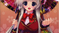 Anime prism skirts long hair school uniforms