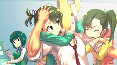 Anime Producer anime girls green eyes brown eyes idolmaster 