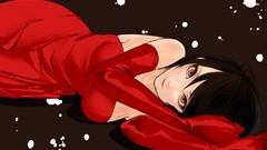 Anime red dress anime girls