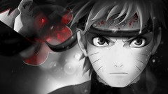Anime red eyes akatsuki naruto shippuden Pein selective coloring