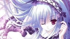 Anime red eyes anime girls