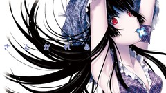 Anime red eyes anime girls black hair sanka rea sankarea