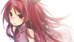Anime red eyes anime girls mahou shoujo madoka magica bare 
