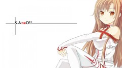 Anime red eyes anime girls sword art online yuuki asuna white 