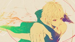 Anime red eyes blondes akatsuki naruto shippuden standing 