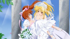 Anime red eyes blondes anime girls brides purple eyes redheads 