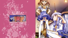 Anime red eyes blondes blue hair anime girls green eyes animal 