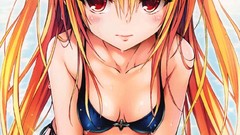 Anime red eyes blondes long hair anime girls to-love-ru golden 