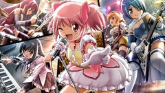 Anime red eyes blue hair anime girls blue eyes mahou shoujo 