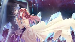 Anime red eyes blue hair long hair anime girls blue eyes short 