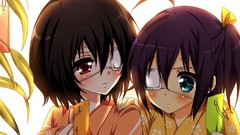 Anime red eyes blush anime girls blue eyes black hair misaki 