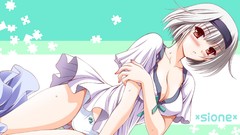 Anime red eyes blush anime girls gray hair primitive link 