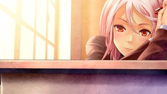 Anime red eyes blush smiling anime girls guilty crown yuzuriha 