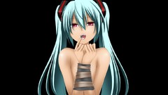 Anime red eyes long hair anime girls bondage hatsune miku 