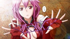 Anime red eyes pink hair anime girls guilty crown yuzuriha 