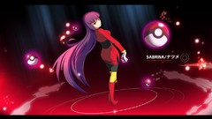 Anime red eyes Pokemon long hair anime girls purple hair Natsume