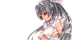 Anime red eyes Ribbons anime girls ecchi