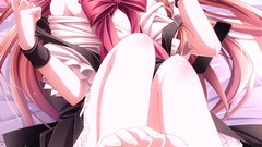 Anime red eyes skirts long hair anime girls ecchi redheads 