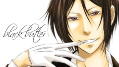 Anime red eyes suit brunettes kuroshitsuji sebastian michaelis 