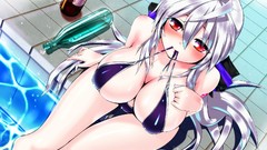 Anime red eyes tattoos anime girls vocaloid yowane haku ecchi 