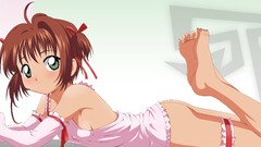Anime Ribbons anime girls brunettes card captor kinomoto sakura 