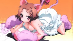 Anime Ribbons anime girls brunettes short hair accel world 