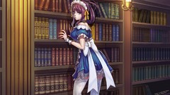 Anime Ribbons anime girls maids thigh highs