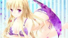 Anime Ribbons blondes blush long hair anime girls touhou yakumo 