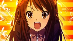 Anime Ribbons long hair anime girls brown eyes brunettes short 