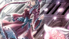 Anime Ribbons long hair anime girls green hair touhou kagiyama 