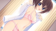 Anime Rio blush anime girls blue eyes bra black hair game cg 