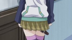 Anime rosario to vampire shirayuki mizore striped legwear