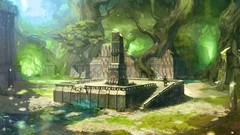 Anime ruins fantasy art