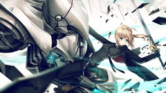 Anime saber anime girls fate zero artwork fate series