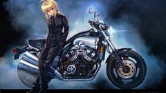 Anime saber anime girls fate zero fate series motorbikes