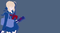 Anime saber anime girls school uniforms short hair vectors fate 