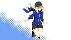 Anime saber blondes caps anime girls green eyes fate stay night 