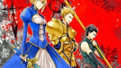 Anime saber Lancer anime girls fate zero gilgamesh fate series 