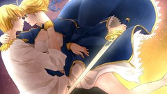 Anime saber Swords anime girls fate stay night gilgamesh 