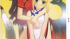 Anime saber tohsaka rin type-moon concept art artwork fate 